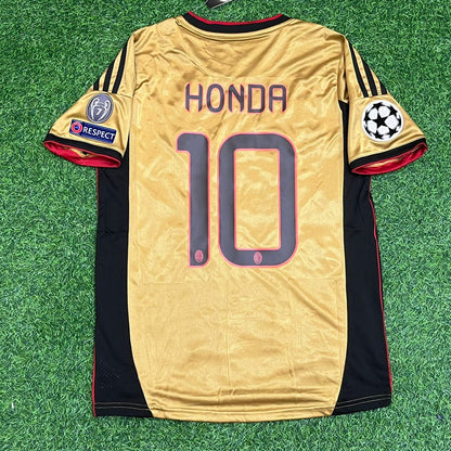 Keisuke Honda - AC Milan 2013/2014 Red Black Retro Football Jersey