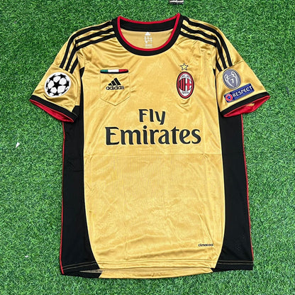 Keisuke Honda - AC Milan 2013/2014 Red Black Retro Football Jersey