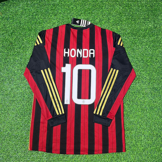 Keisuke Honda AC Milan 2013/14 Long Sleeve Home Retro Football Jersey Collection