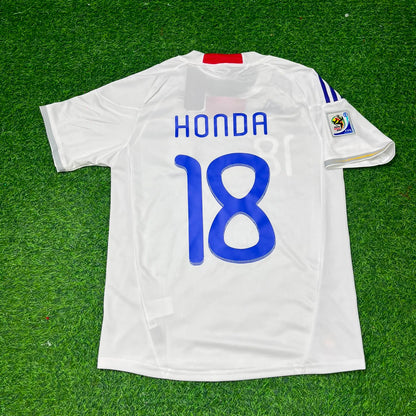 Japan World Cup 2010 Keisuke Honda White Retro Football Jersey