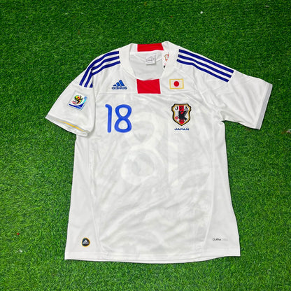 Japan World Cup 2010 Keisuke Honda White Retro Football Jersey
