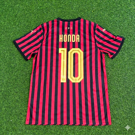 Keisuke Honda AC Milan 120th Anniversary Special Golden Retro Football Jersey Kit
