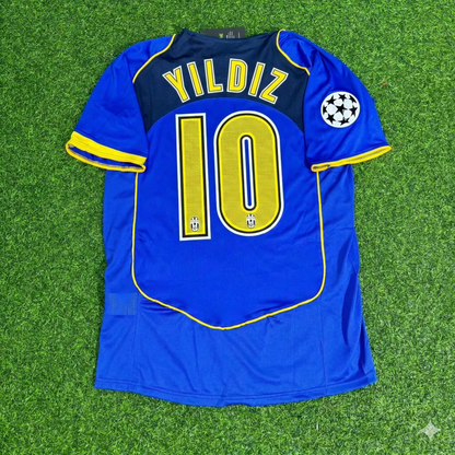 Kenan Yildiz Juventus Blue Retro Football Jersey Kit