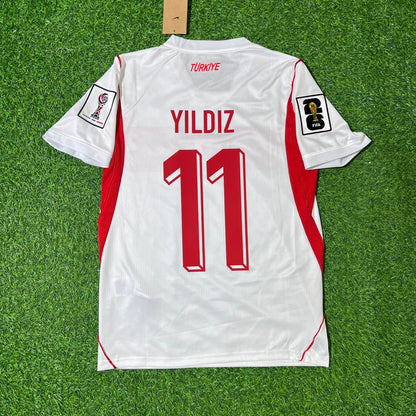 Turkey Türkiye World Cup 2026 Kenan Yıldız #11 - Away White Football Jersey - Milli Forma