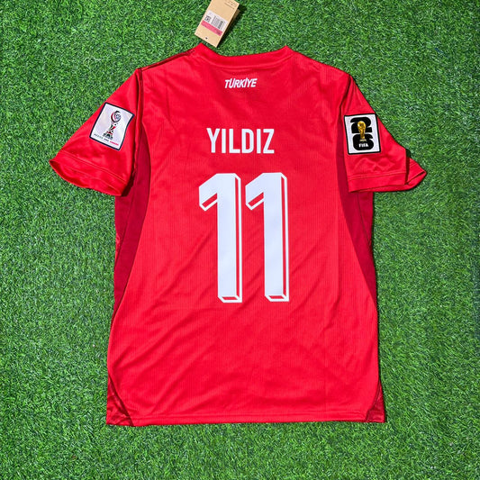 Turkey Türkiye World Cup 2026 Kenan Yıldız #11 - - Home Red - Football Jersey - Milli Forma