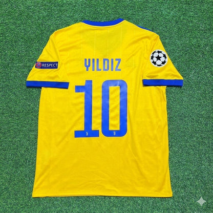 Kenan Yildiz Juventus Yellow Retro Football Jersey Kit