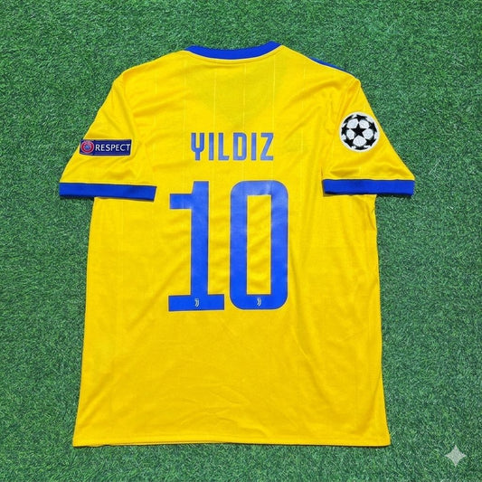 Kenan Yildiz Juventus Yellow Retro Football Jersey Kit