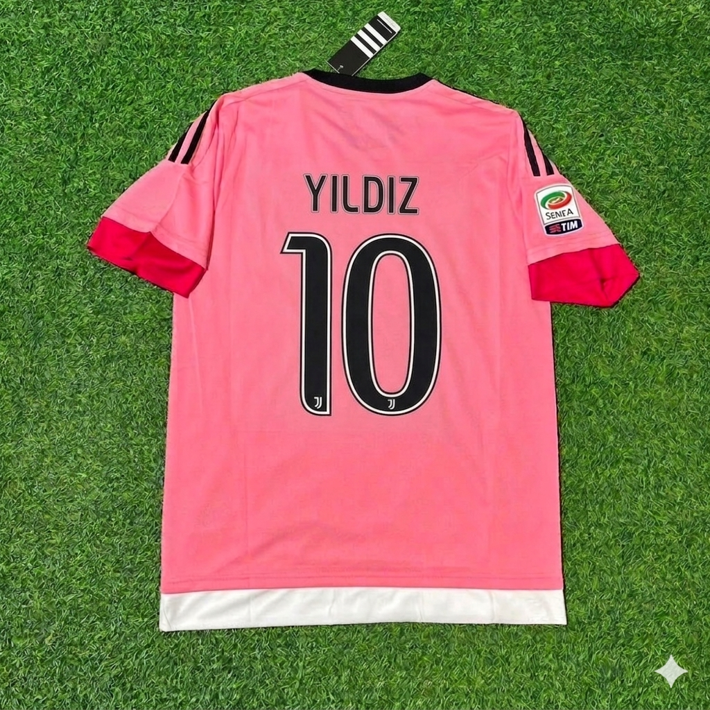 Kenan Yildiz Juventus Retro Pink Football Jersey