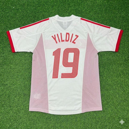 Kenan Yildiz Türkiye White Retro Football Jersey Kit