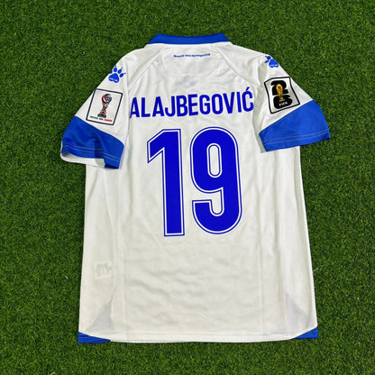 Bosnia and Herzegovina World Cup 2026 Kerim Alajbegovic Away White Football Jersey