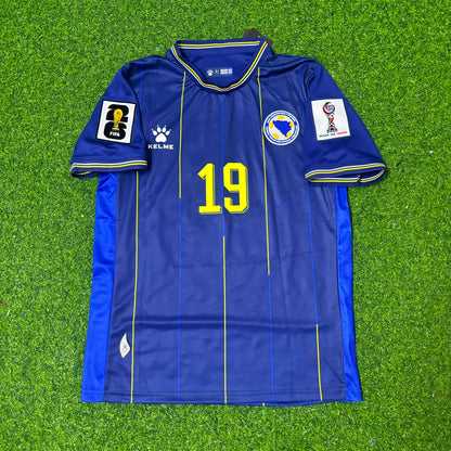 Bosnia and Herzegovina World Cup 2026 Kerim Alajbegovic Blue Football Jersey