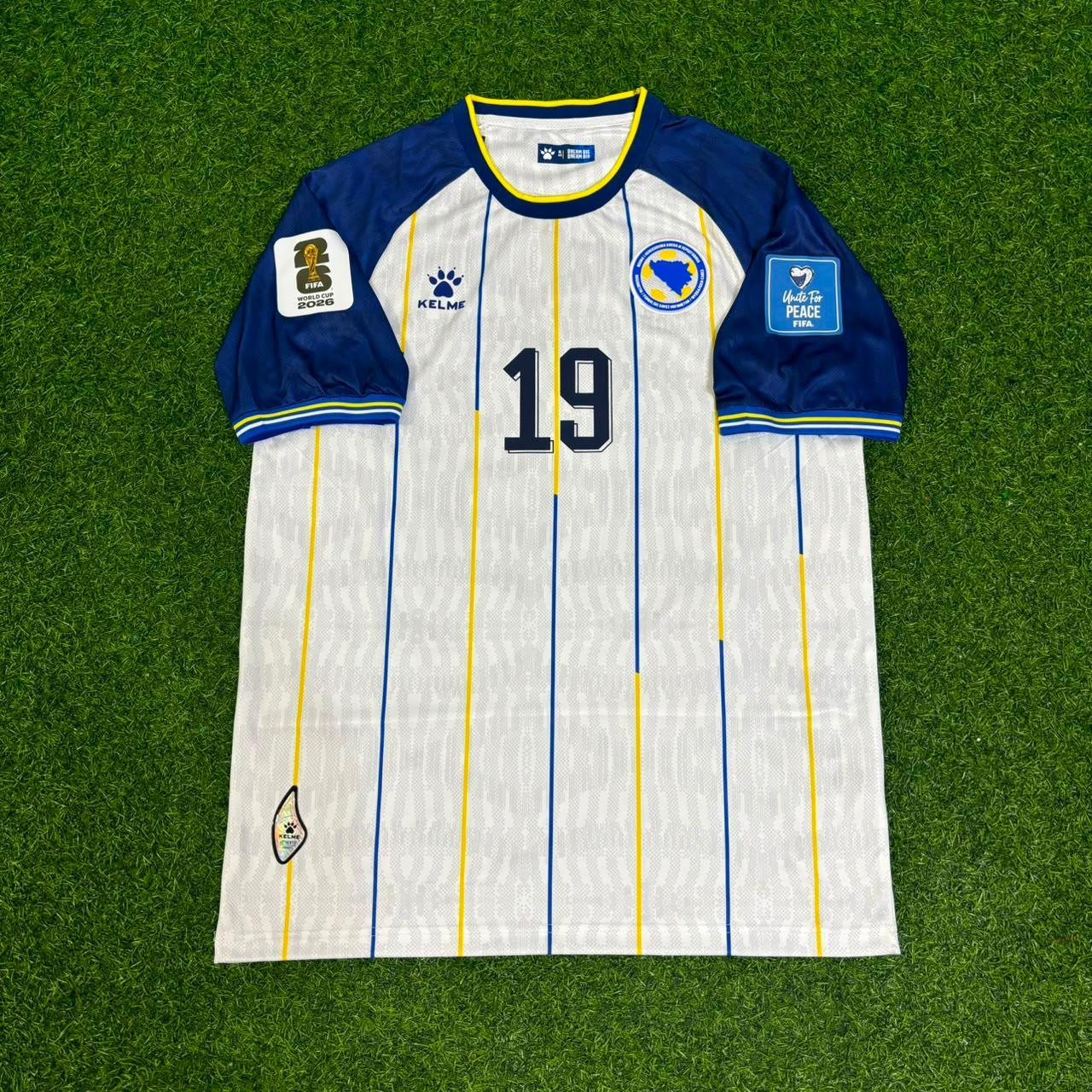 Bosnia and Herzegovina World Cup 2026 Kerim Alajbegovic White Football Jersey