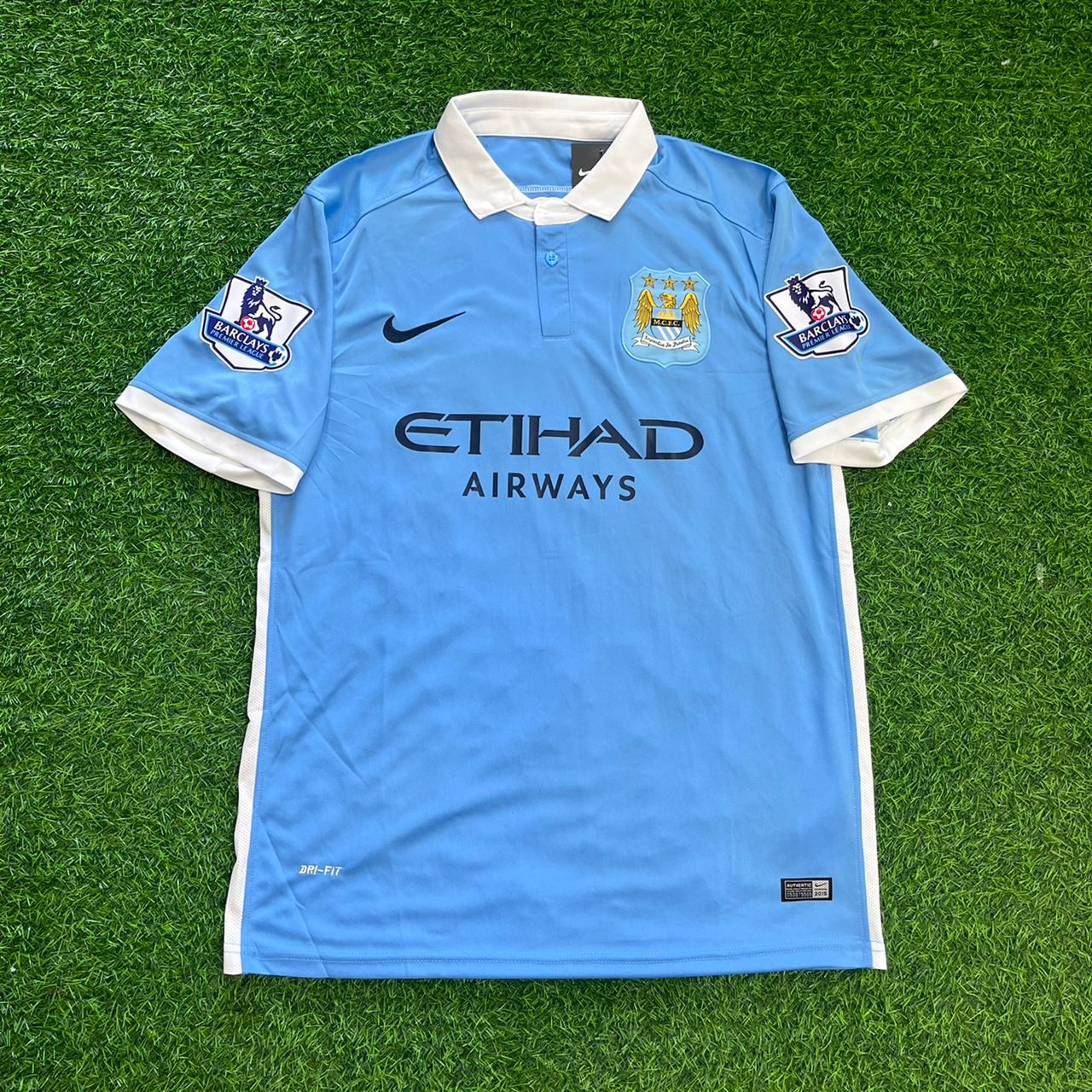Kevin De Bruyne Manchester City 2015/2016 Home Retro Football Jersey Kit