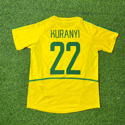 Kevin Kurányi Brazil 2002 Yellow Retro Football Jersey Collection