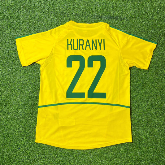 Kevin Kurányi Brazil 2002 Yellow Retro Football Jersey Collection