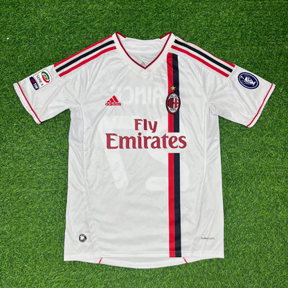 Kevin-Prince #70 Boateng Milan 2011-2012 White Away Retro Football Jersey Kit