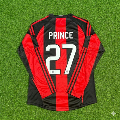Kevin-Prince Boateng AC Milan 2010-2011 Home Log Sleeve Retro Football Jersey Kit