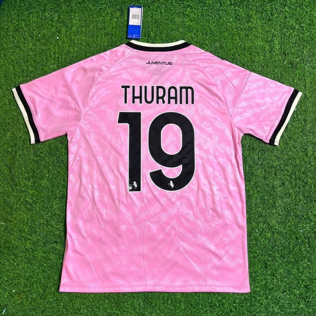 Khephren Thuram #19 Juventus 2026-2027 Away Pink Football Jersey