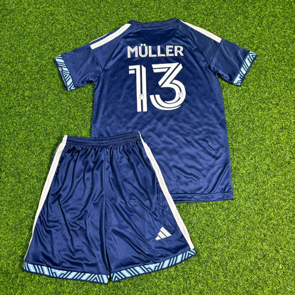 Thomas Müller Vancouver Whitecaps Home Kids Football Jersey Kit