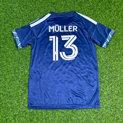 Thomas Müller Vancouver Whitecaps Home Kids Football Jersey Kit