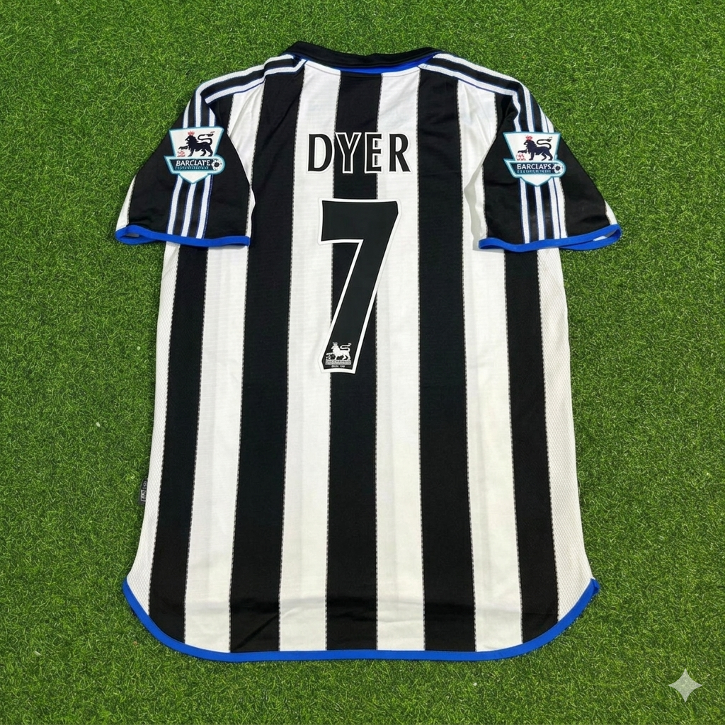 Kieron Dyer #7 Newcastle United Retro Football Jersey Kit
