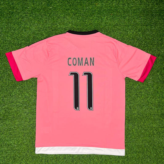 Kingsley Coman Juventus Pink Retro Football Jersey Kit