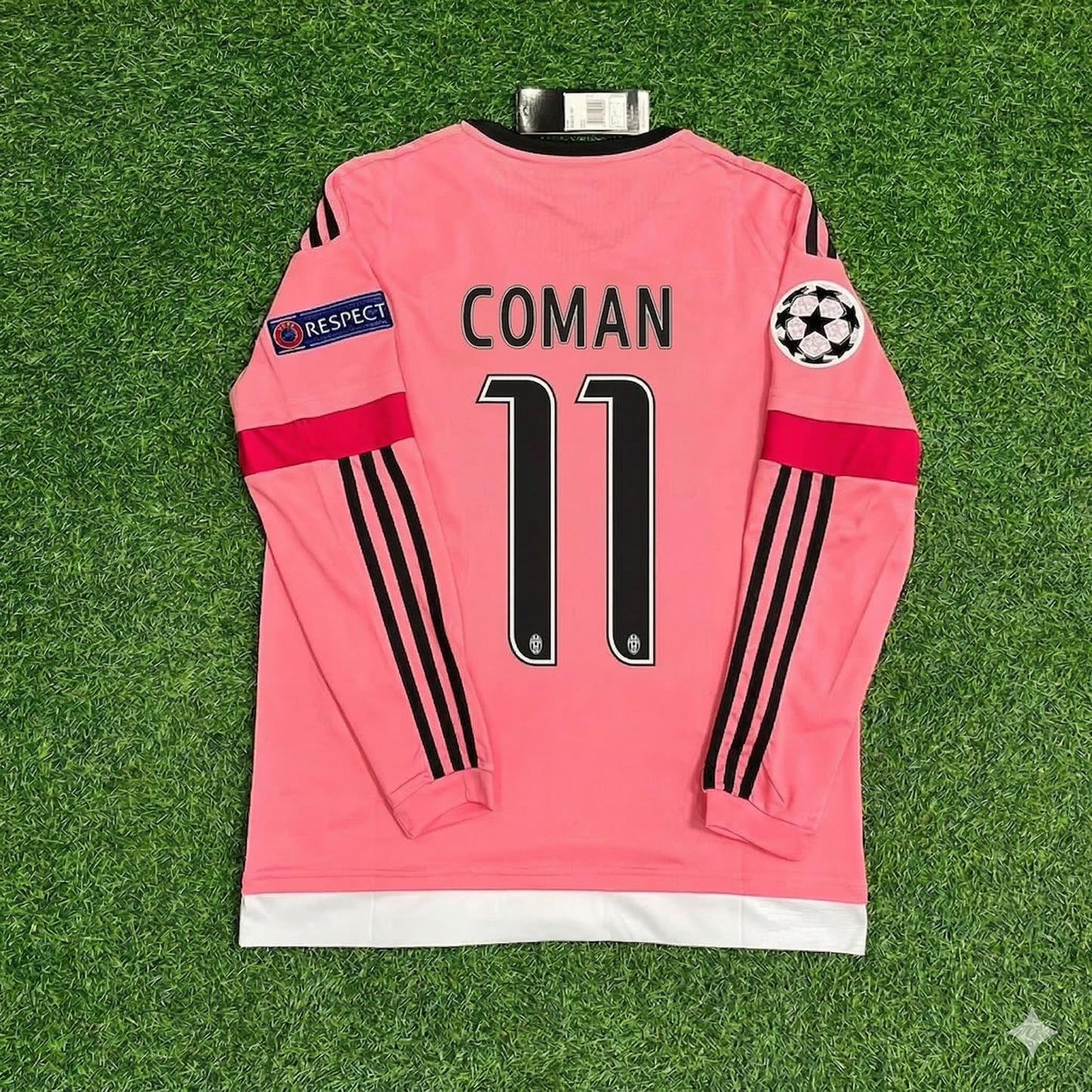 Kingsley Coman Juventus Pink Retro 2015-2016 Pink Football Jersey