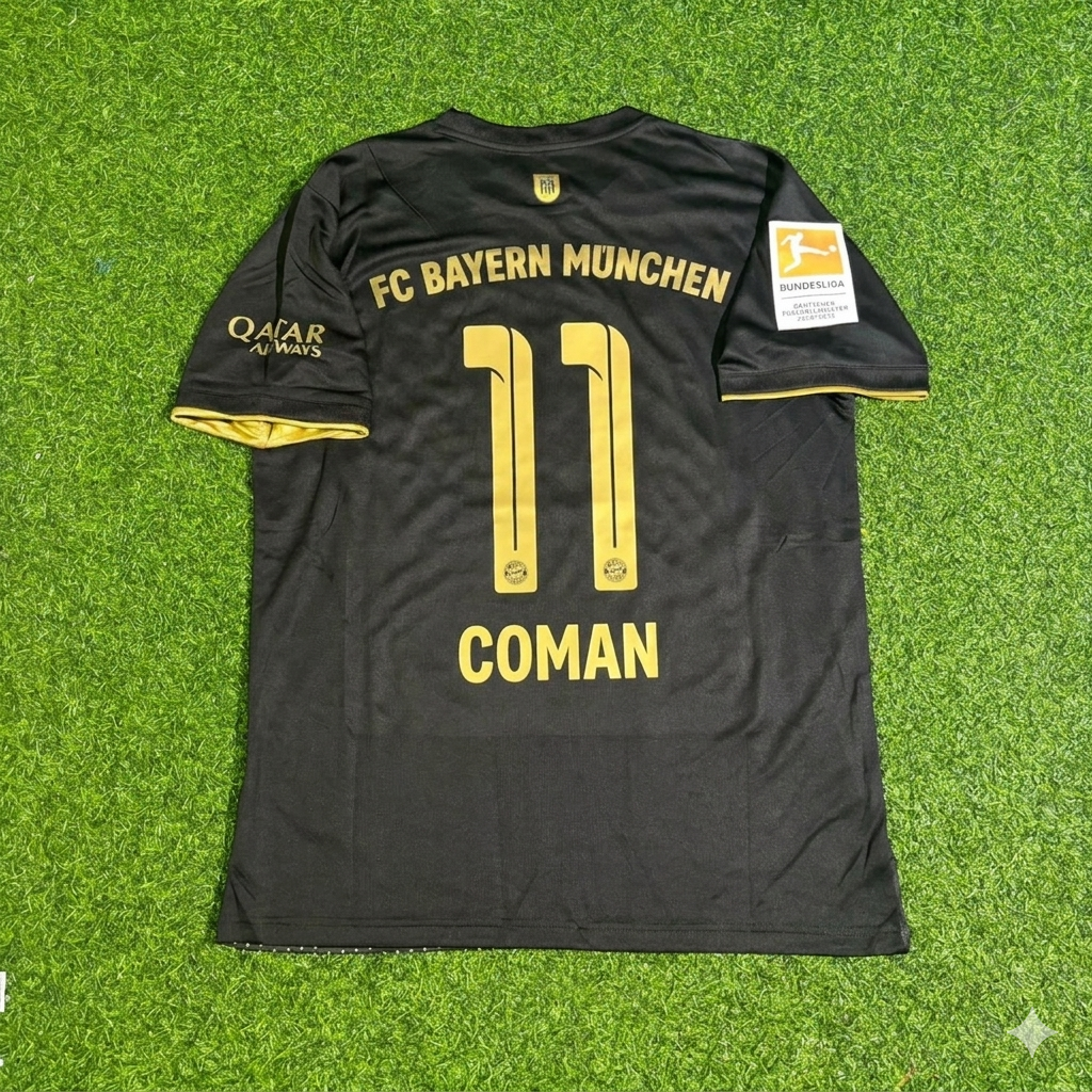 Kingsley Coman Bayern Munich 2021-2022 Away Football Jersey Kit