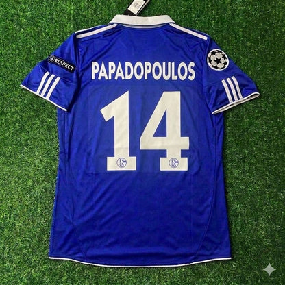 Avraam Papadopulos 14- Schalke 04 Season 2010/11 Retro Champions League Football Jersey