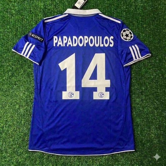 Avraam Papadopulos 14- Schalke 04 Season 2010/11 Retro Champions League Football Jersey