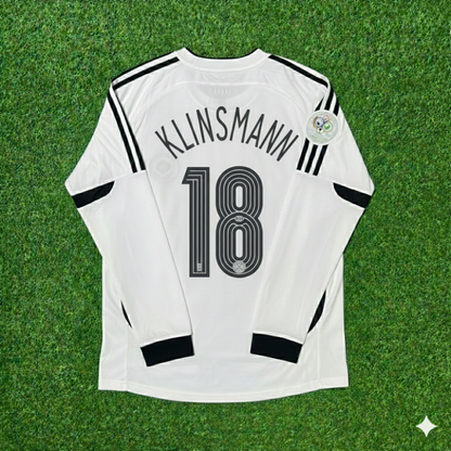 Jürgen Klinsmann Germany World Cup Long Sleeve White Retro Football Jersey Kit