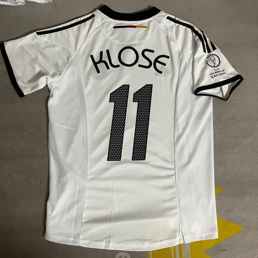 Miroslav Klose Germany 2002 World Cup Japan Korea White Retro Jersey Trikot
