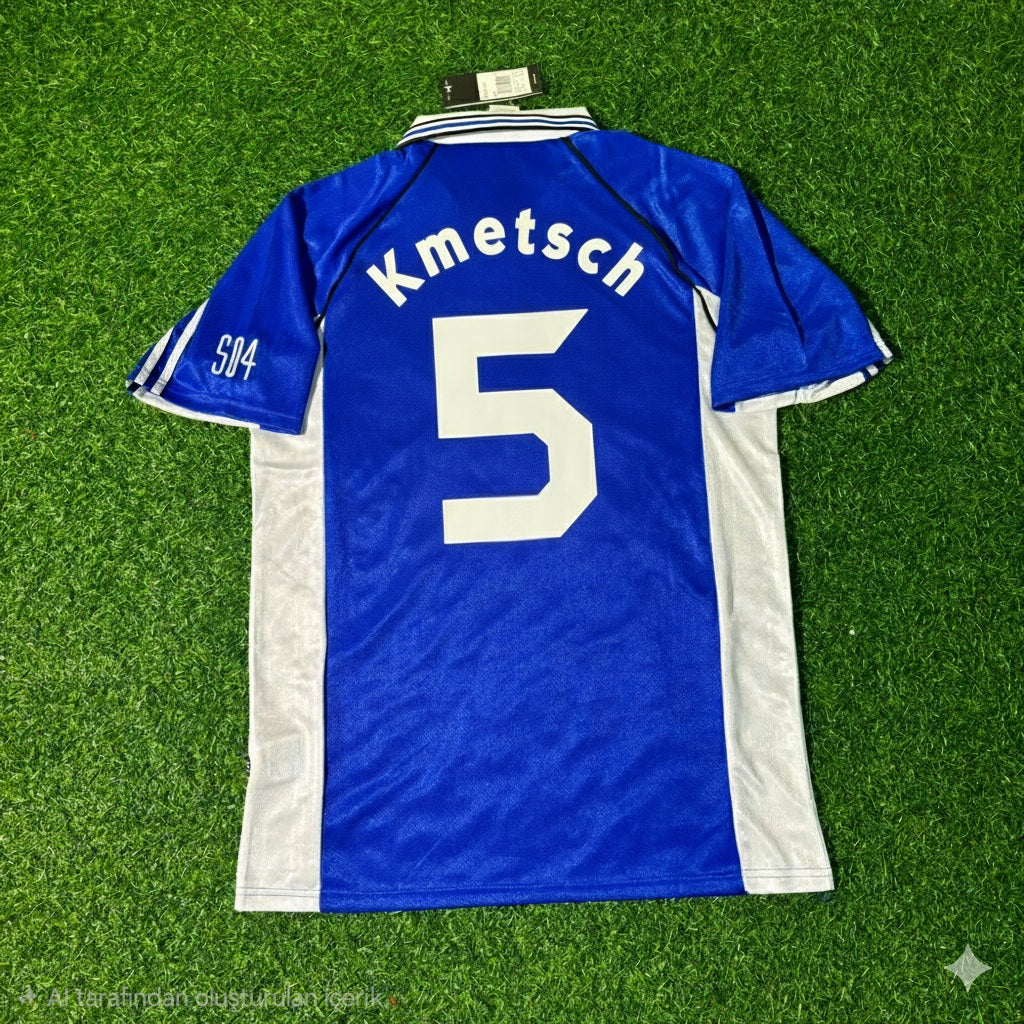 Sven Kmetsch FC Schalke 04 1999/2000 Blaues Heimtrikot Retro Fußballtrikot Jersey