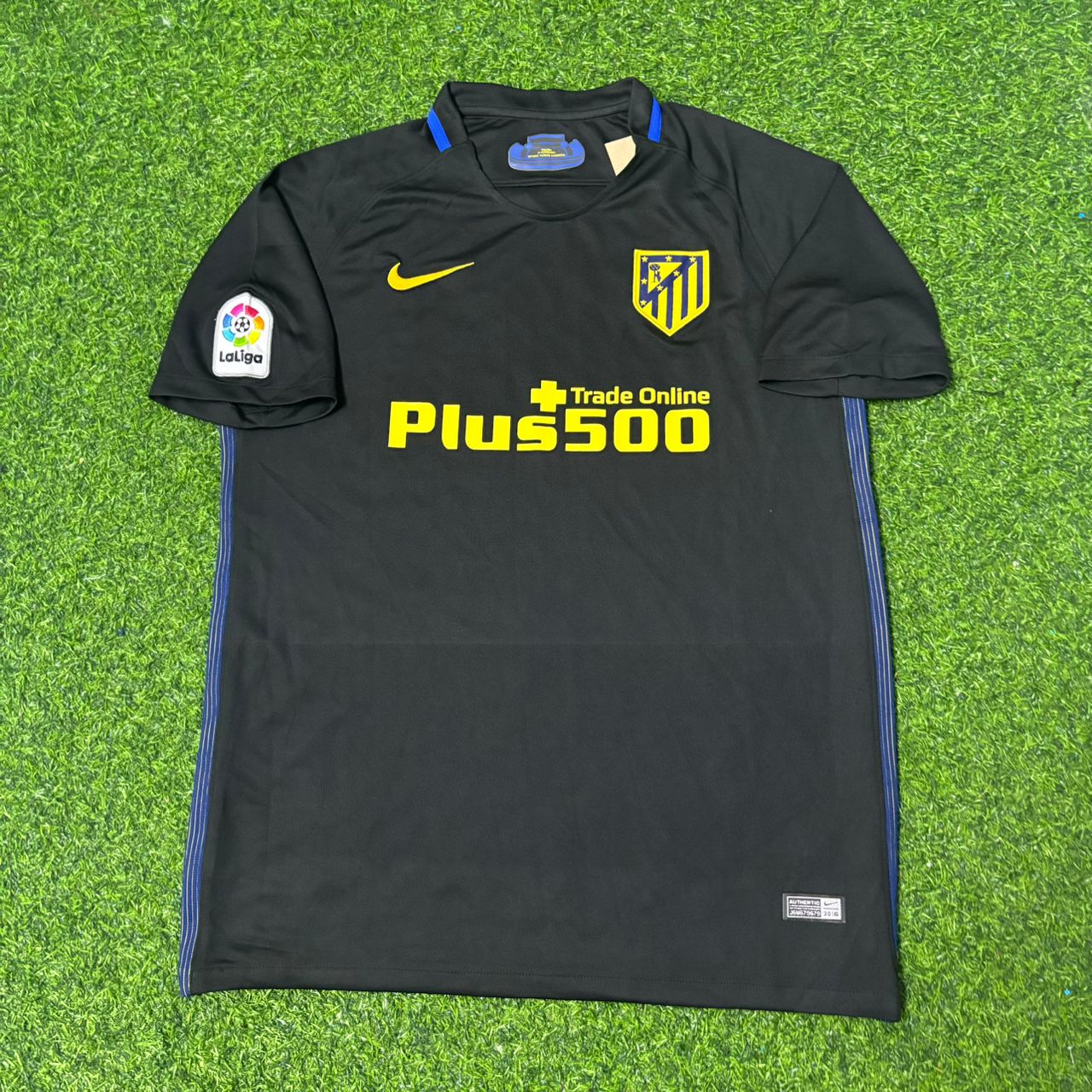 Koke 6 Atletico Madrid 2016/17 Black Away Retro Football Jersey Kit