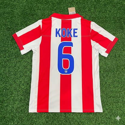Koke Atletico de Madrid Retro Soccer Football Jersey Kit Shirt