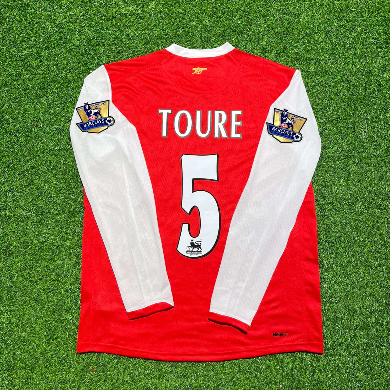 Kolo Touré #5 Arsenal 2006 2007 Home Long Sleeve Retro Football Jersey
