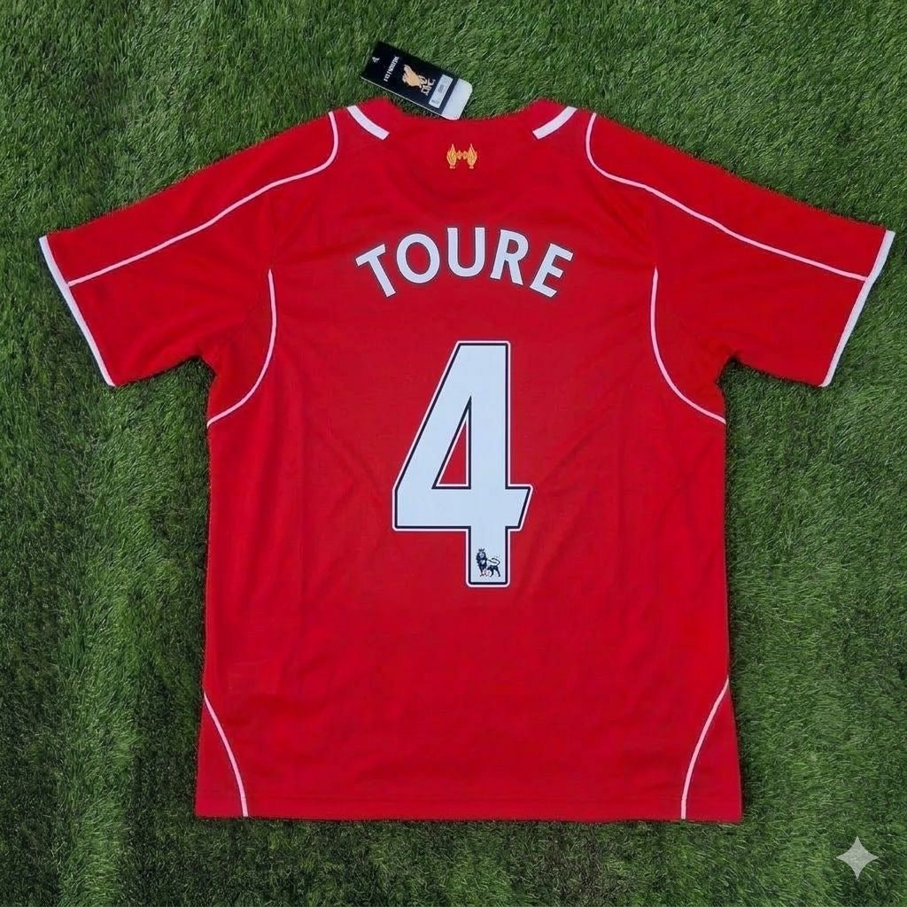 Kolo Touré 4- Liverpool 2014/15 Home Retro Football Jersey Kit