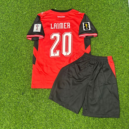 Austria World Cup 2026 Konrad Laimer #20 Kids Football Jersey