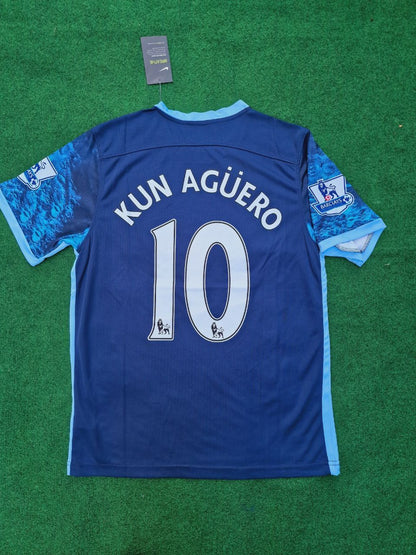 Sergio Kun Aguero Manchester City 2016 2017 Season Retro Football Jersey Kit