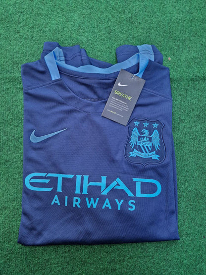 Sergio Kun Aguero Manchester City 2016 2017 Season Retro Football Jersey Kit