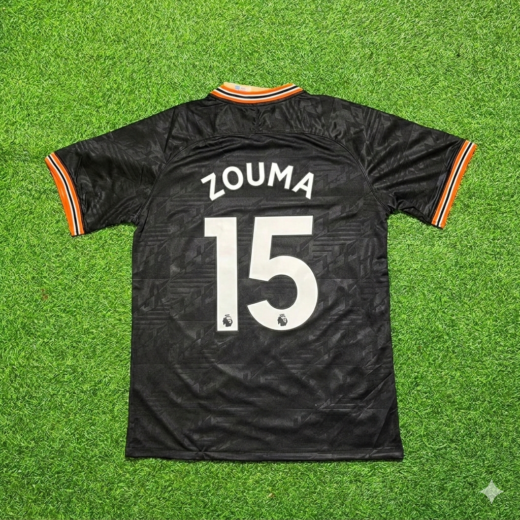 Kurt Zouma 15- Chelsea 2019/2020 Away Black Retro Football Jersey Collection