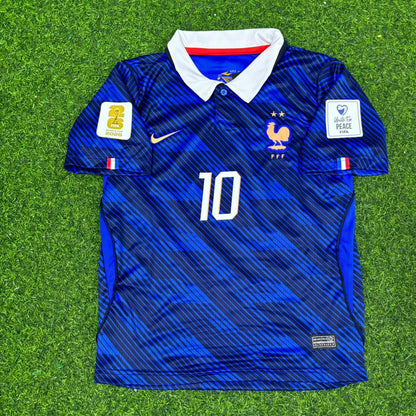 France World Cup 2026 Kylian Mbappé Blue Kids Football Jersey
