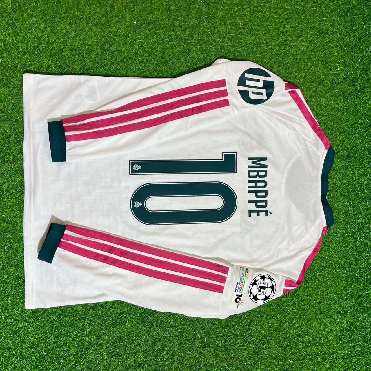 Kylian Mbappe White Long Sleeve Football Jersey