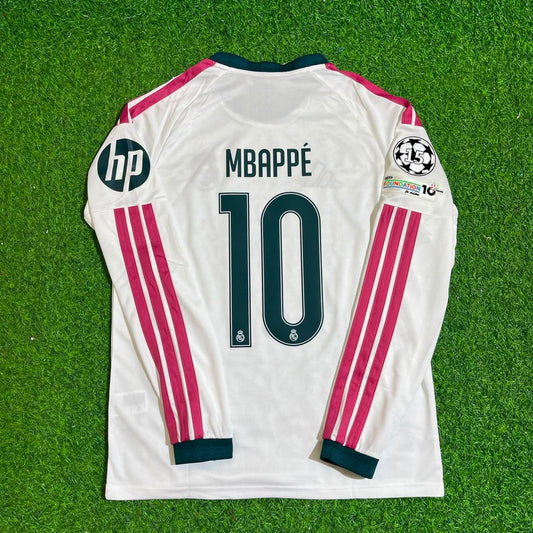 Kylian Mbappe White Long Sleeve Football Jersey