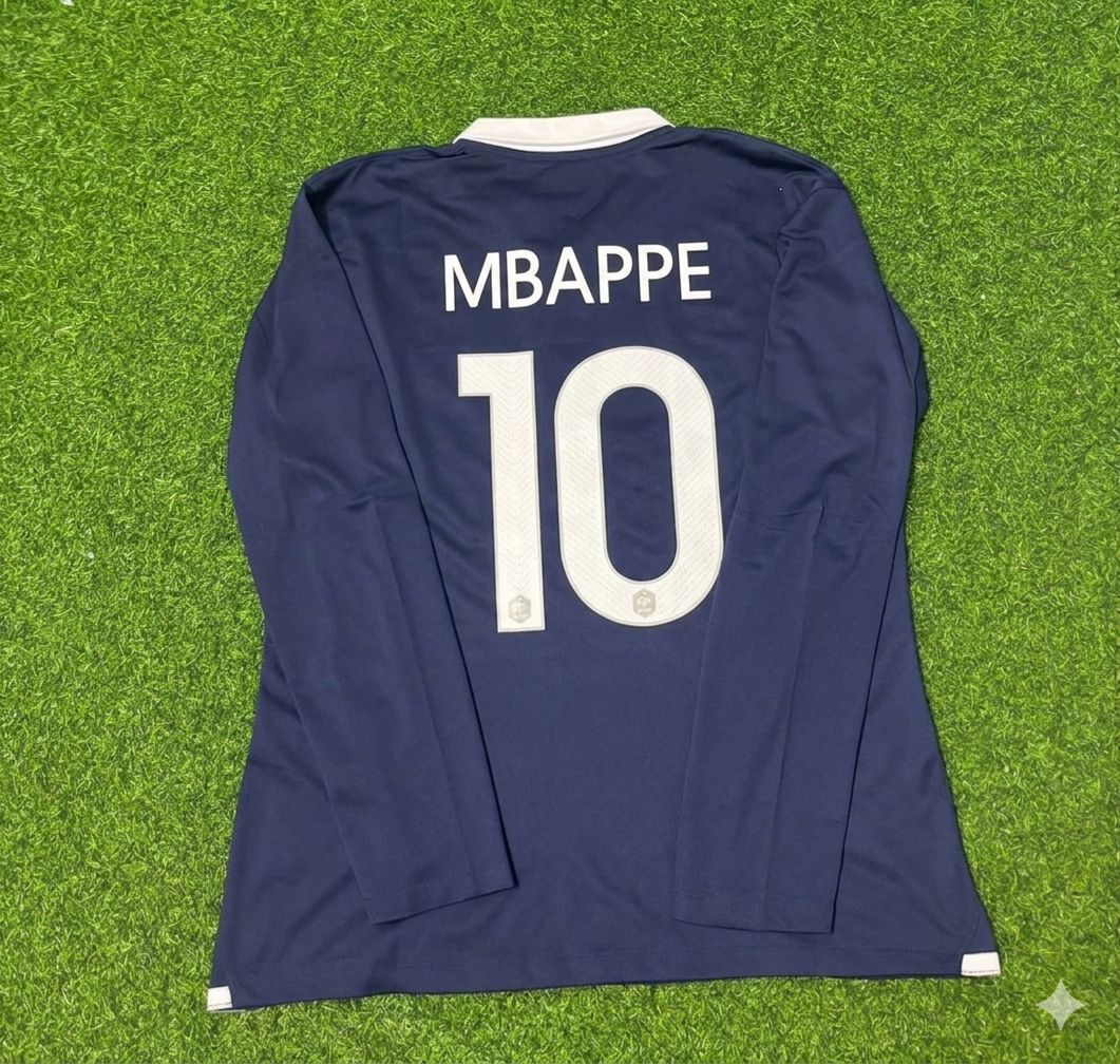 Kylian Mbappe #10 France Long Sleeve Football Jersey