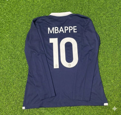 Kylian Mbappe #10 France Long Sleeve Football Jersey