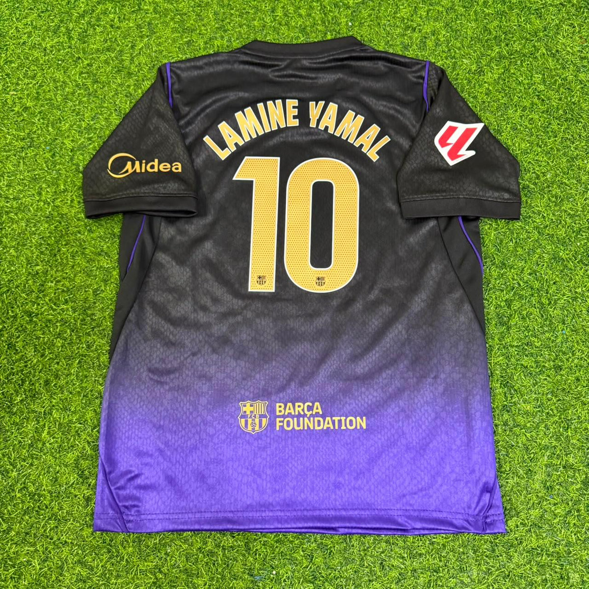 Barcelona Lamine Yamal #10 Away Kids Football Jersey