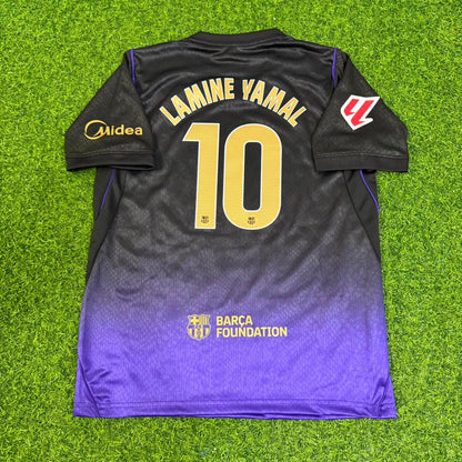 Barcelona Lamine Yamal #10 Away Kids Football Jersey