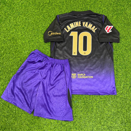 Barcelona Lamine Yamal #10 Away Kids Football Jersey