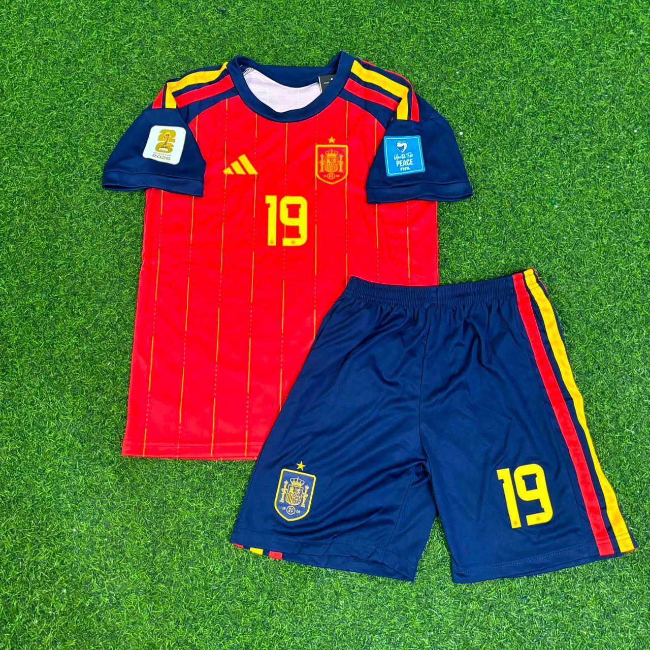 Spain World Cup 2026 Lamine Yamal Kids Football Jersey